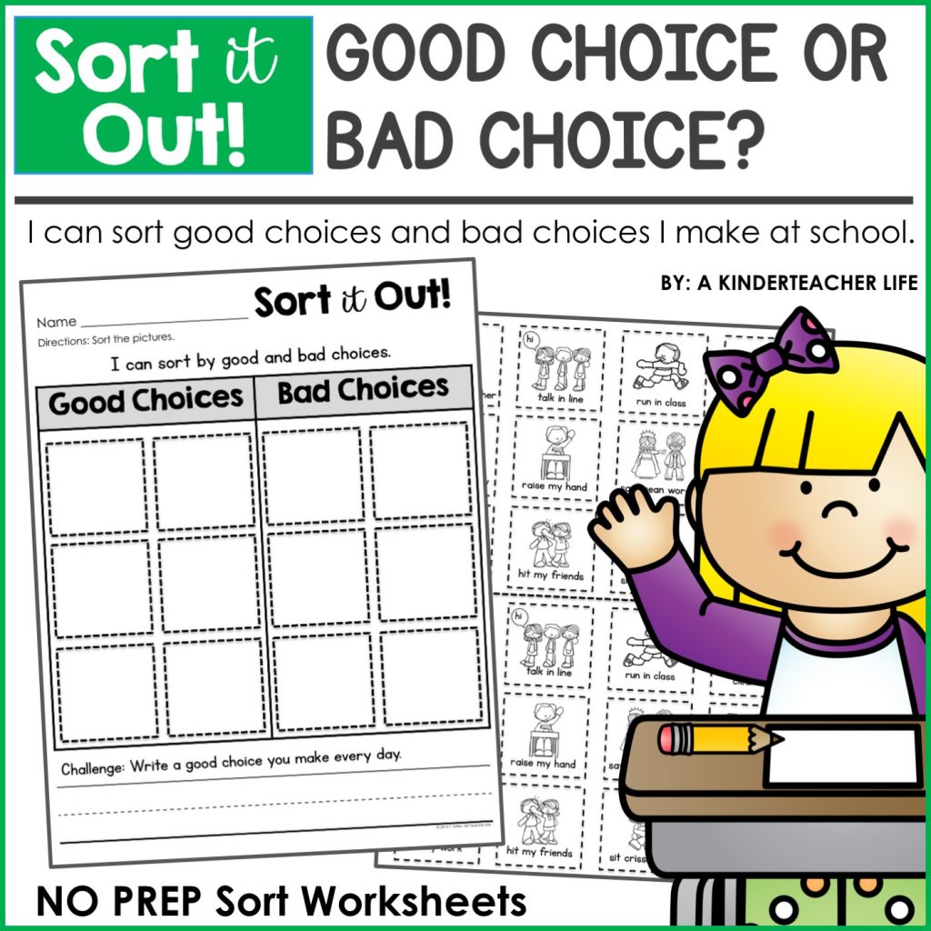 Good Choices Bad Choices Free Printables Free Printable Templates