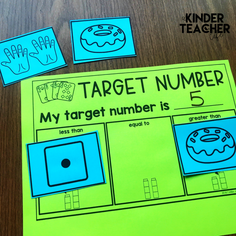 Comparing Numbers Math Center Activities A Kinderteacher Life