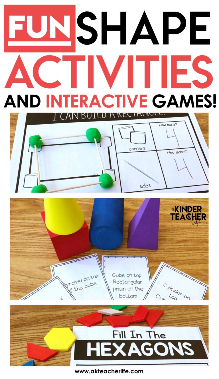 Fun shape activities using hands-on learning and interactive games