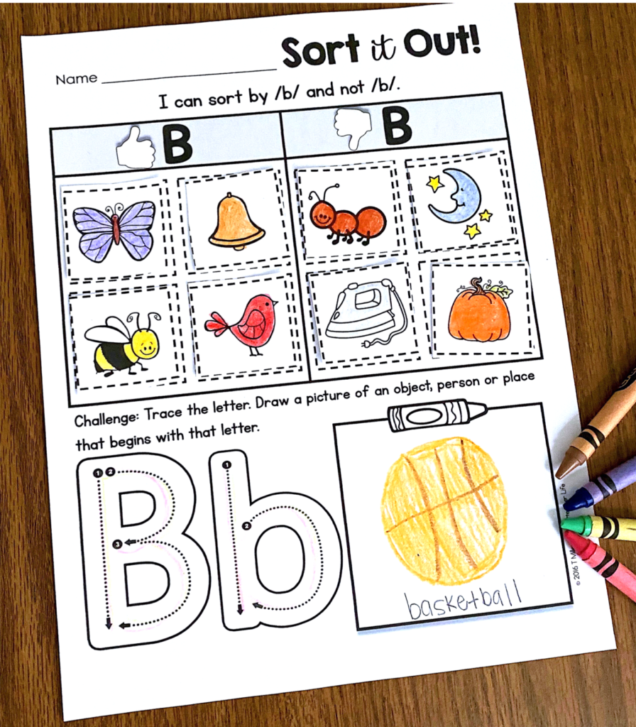 FREE Phonemic Awareness Sorting Worksheets A Kinderteacher Life