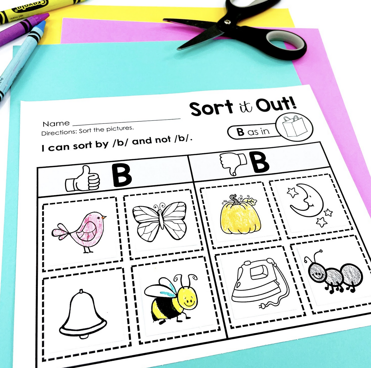 FREE Phonemic Awareness Sorting Worksheets - A Kinderteacher Life