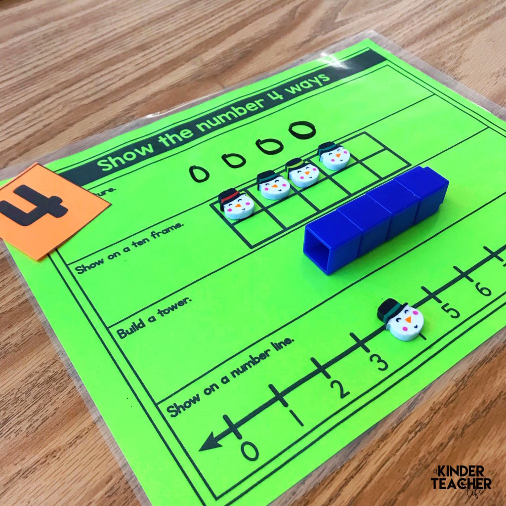 Show The Number 4 Ways Number Sense Math Game A Kinderteacher Life