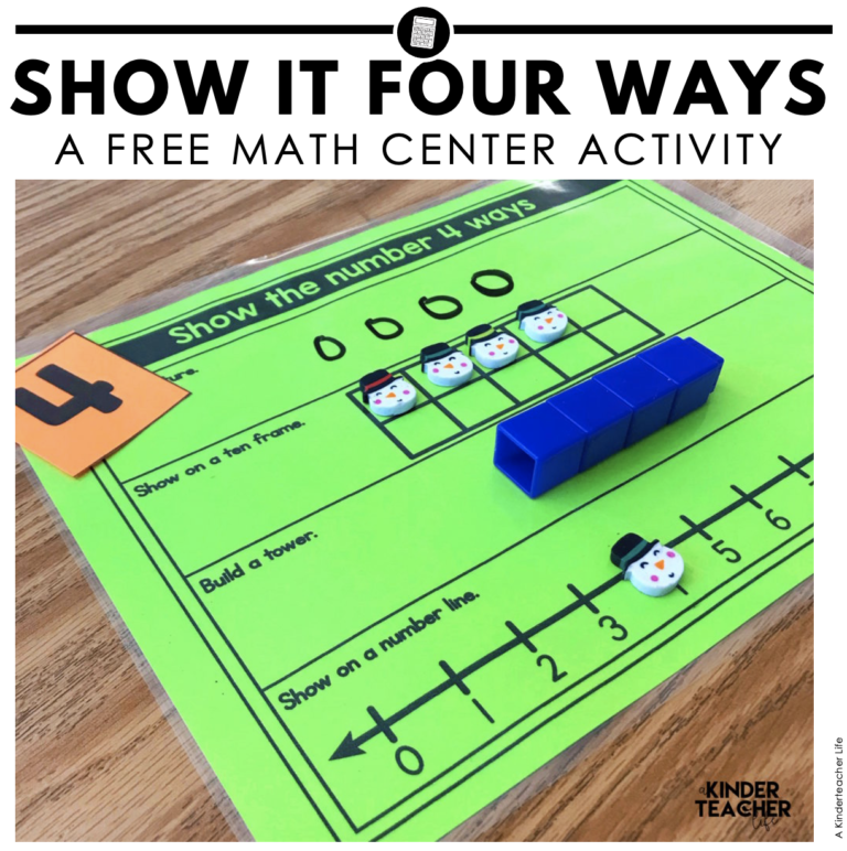 Show the Number 4 Ways MATH CENTER