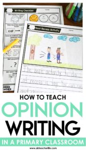 How to Teach Opinion Writing - A Kinderteacher Life