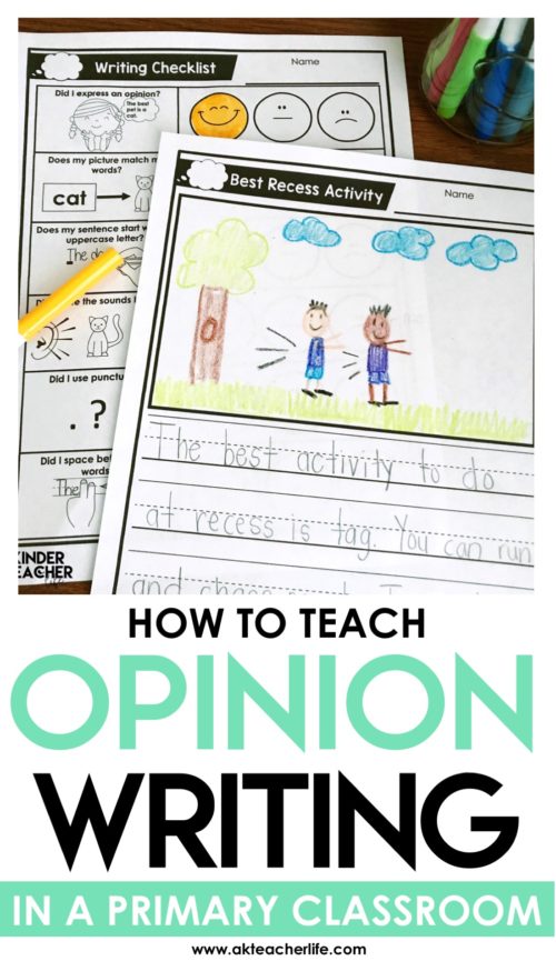 How to Teach Opinion Writing - A Kinderteacher Life