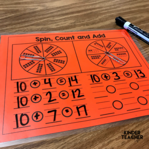 Decomposing Teen Numbers - A Kinderteacher Life