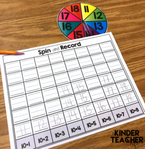 Decomposing Teen Numbers - A Kinderteacher Life