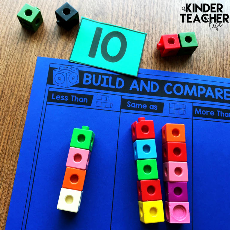 Comparing Numbers Math Center Activities - A Kinderteacher Life