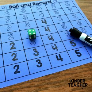 Classroom Transformation - Game Day - Math Center - Roll a Number