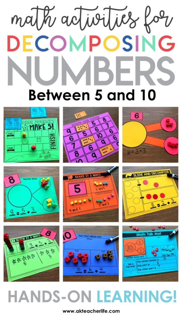 Decomposing Math Center Activities A Kinderteacher Life