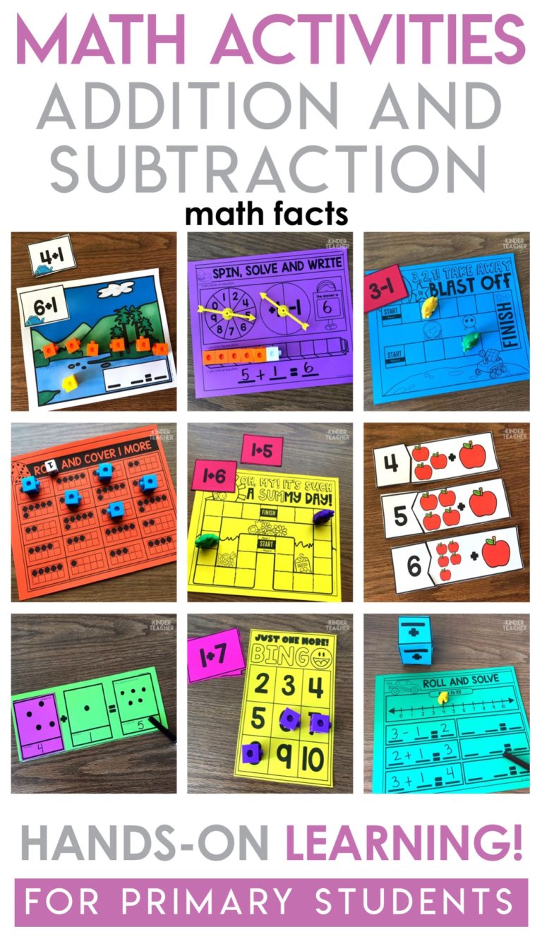 One More, One Less Math Center Activities - A Kinderteacher Life