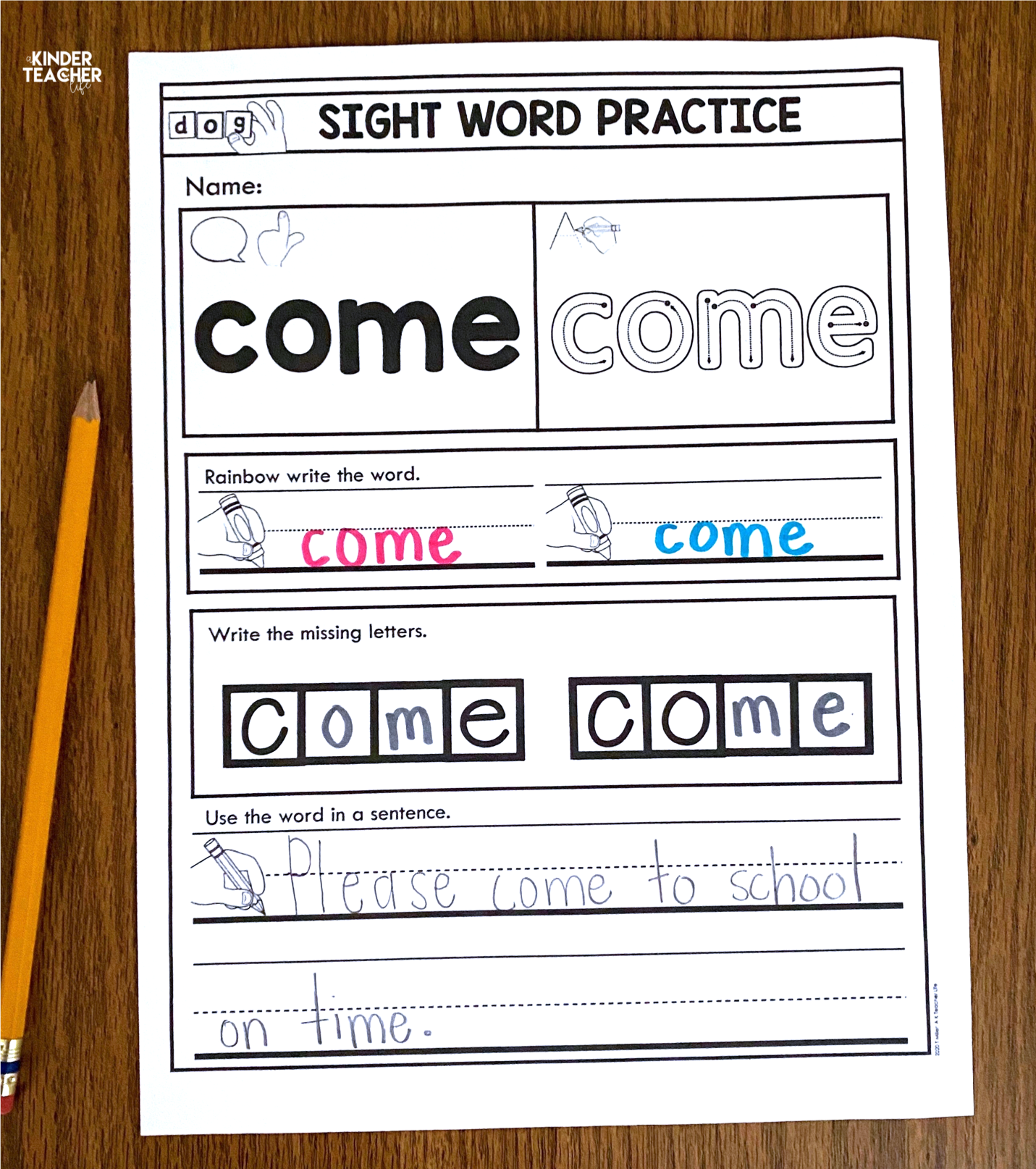 How To Introduce Sight Words A Kinderteacher Life