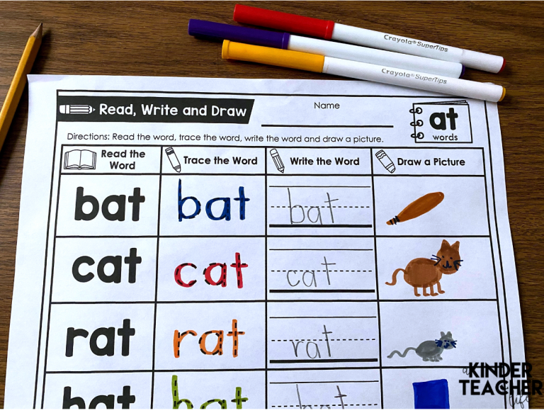 how to practice CVC words - A Kinderteacher Life