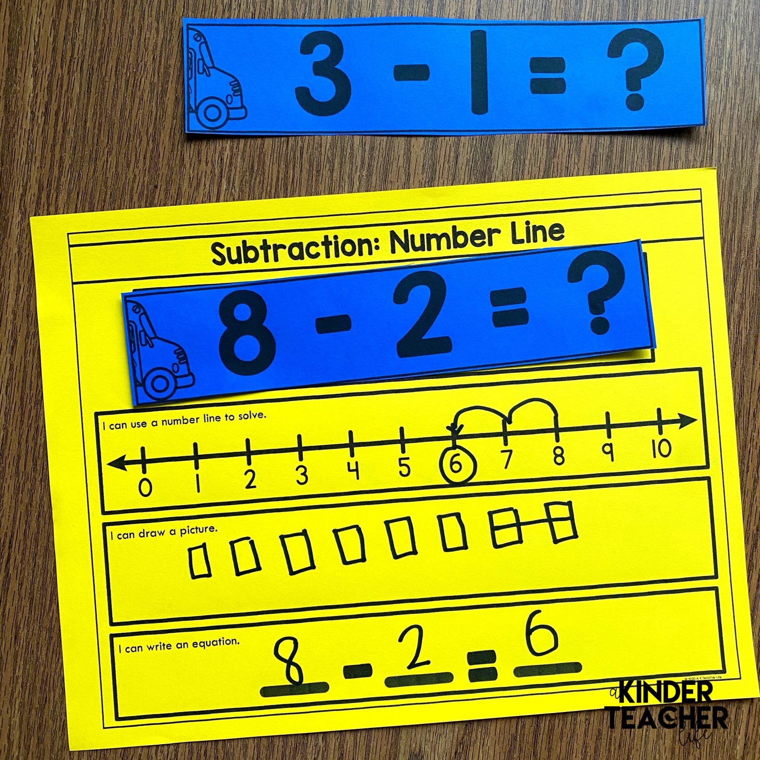Subtraction On A Number Line Year 3 Worksheet
