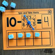 Subtraction Math Center Activities and Digital Games for Kindergarten ...