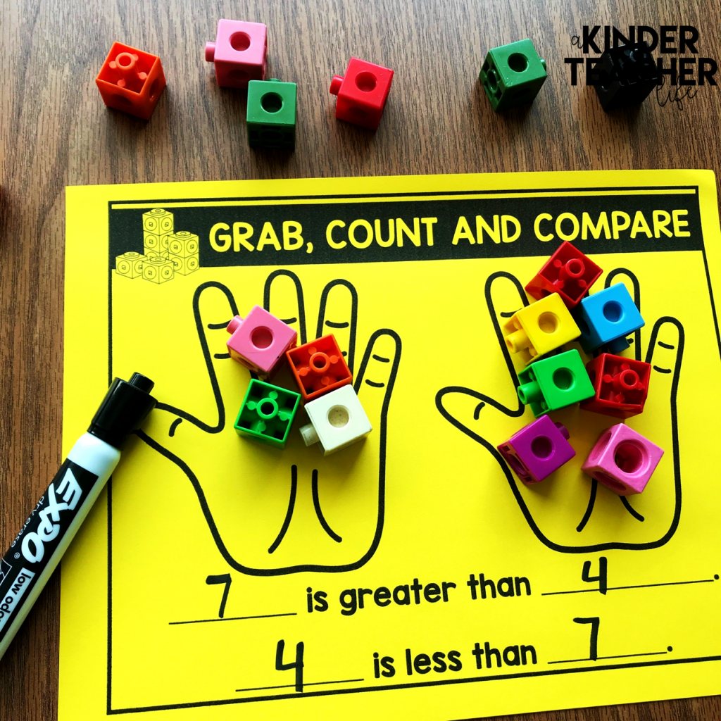 Comparing Numbers Math Center Freebie