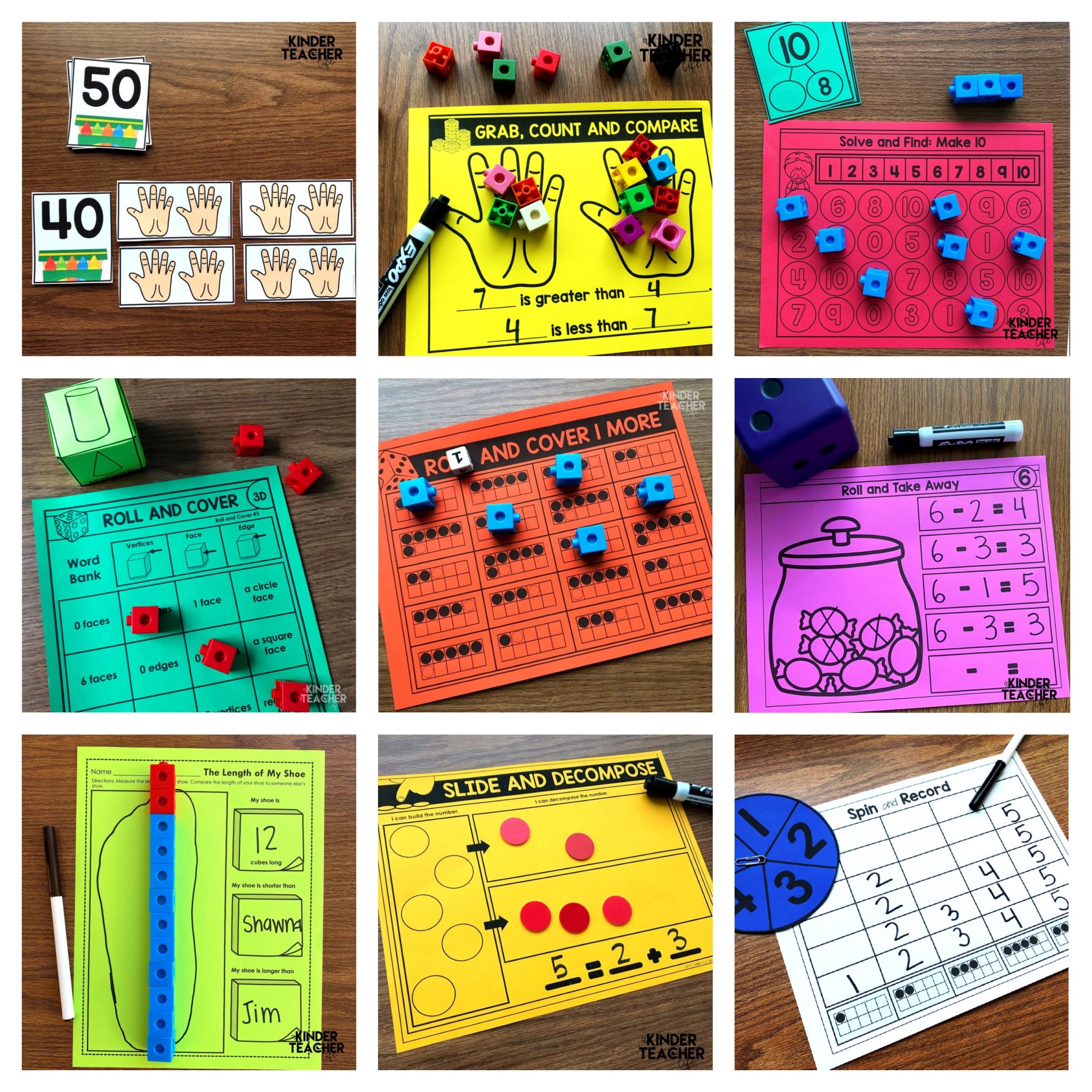 9 Quick And Easy Math Center Activities - A Kinderteacher Life