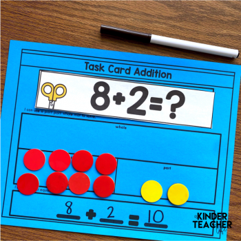 Kindergarten Hands-On Math Centers: Addition - A Kinderteacher Life