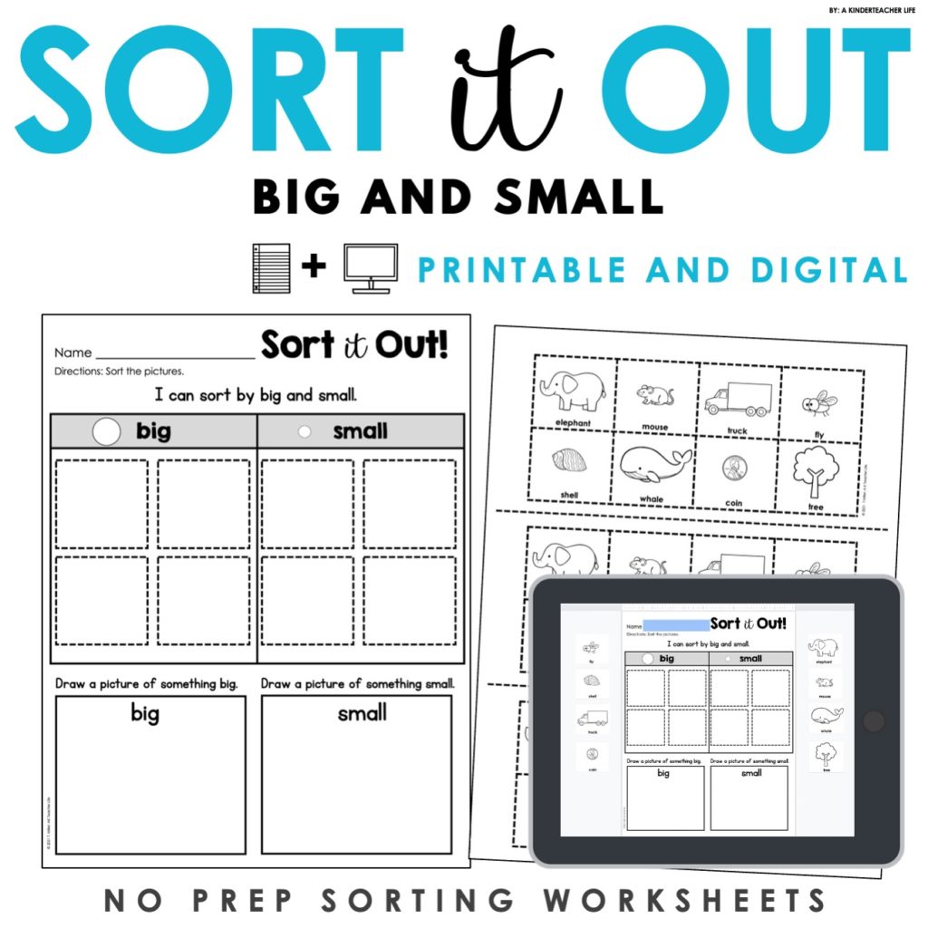 Big and Small - Worksheet Digital