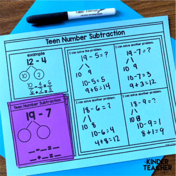 Low prep Subtraction Math Centers for First Grade - A Kinderteacher Life