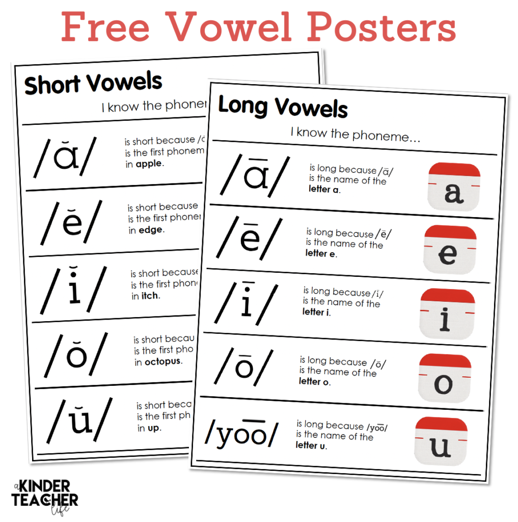 Why You Should Use Vowel Posters In Your Classroom - A Kinderteacher Life